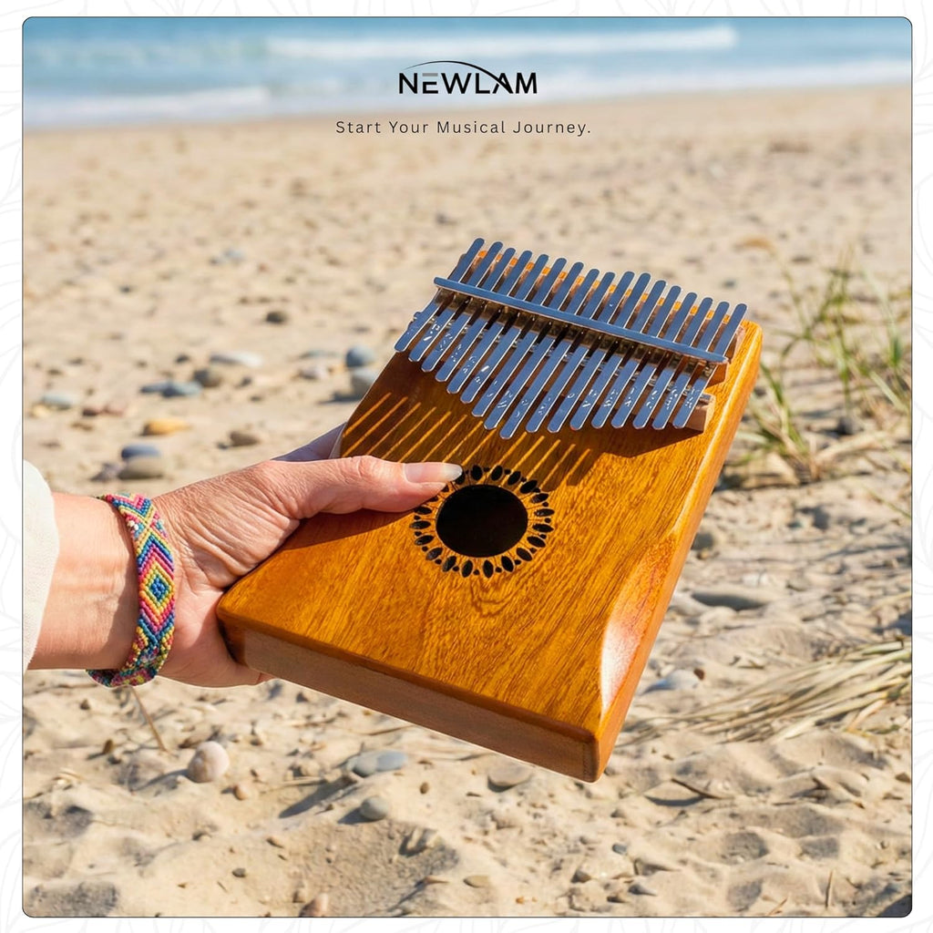 Newlam 17-Key Kalimba Thumb Piano - Detail view