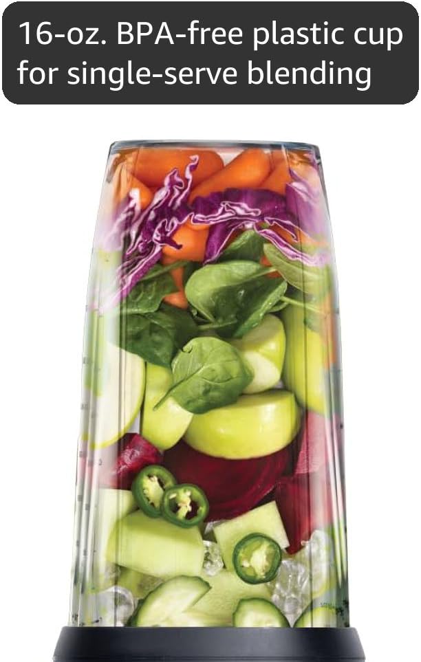 Ninja Fit Personal Blender, 700W, QB3001SS - Size reference
