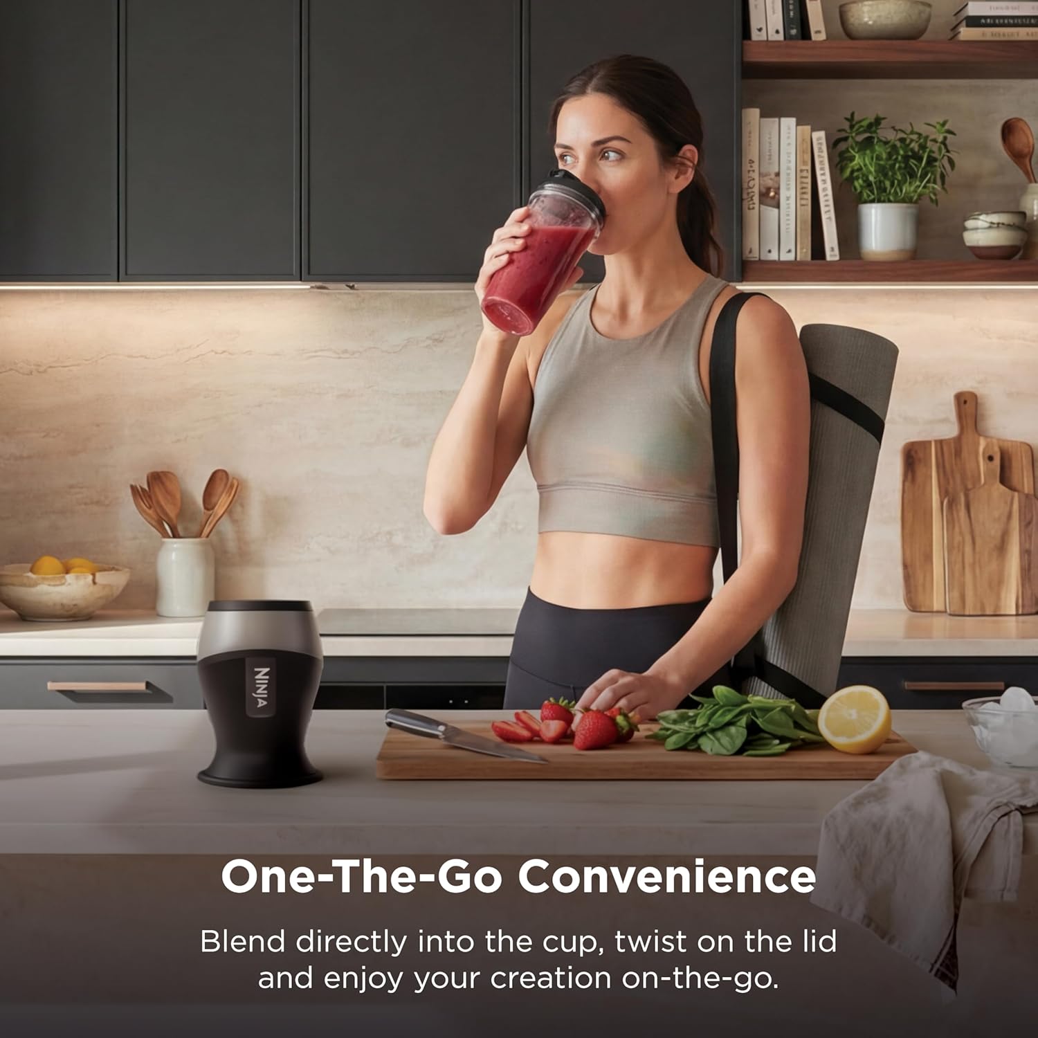 Ninja Fit Personal Blender, 700W, QB3001SS - In use