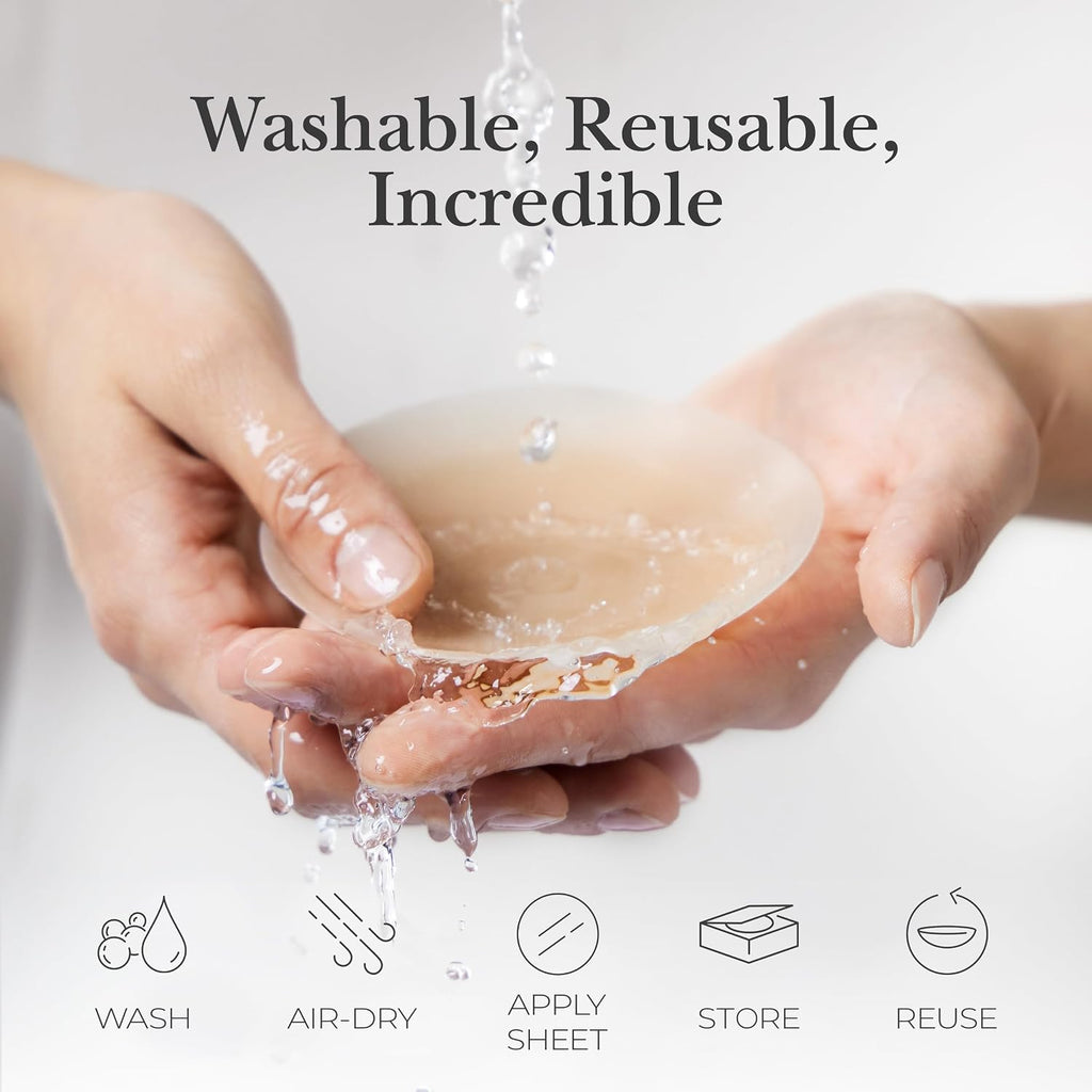 Nippies Reusable Silicone Nipple Covers - In use