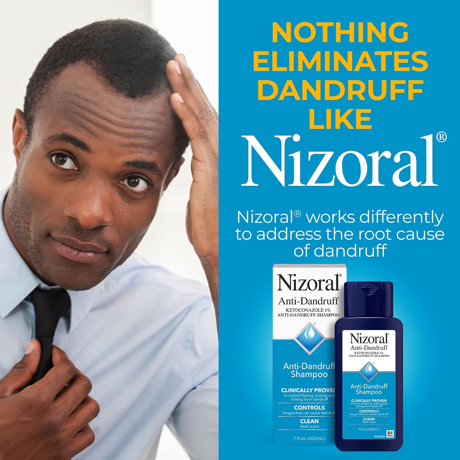 Nizoral Anti-Dandruff Shampoo, 7 Fl Oz - Size reference
