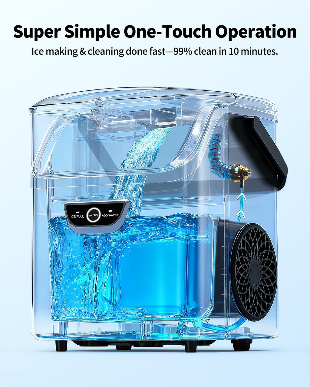 SenCre Nugget Ice Maker, 40 lbs/Day - Close-up