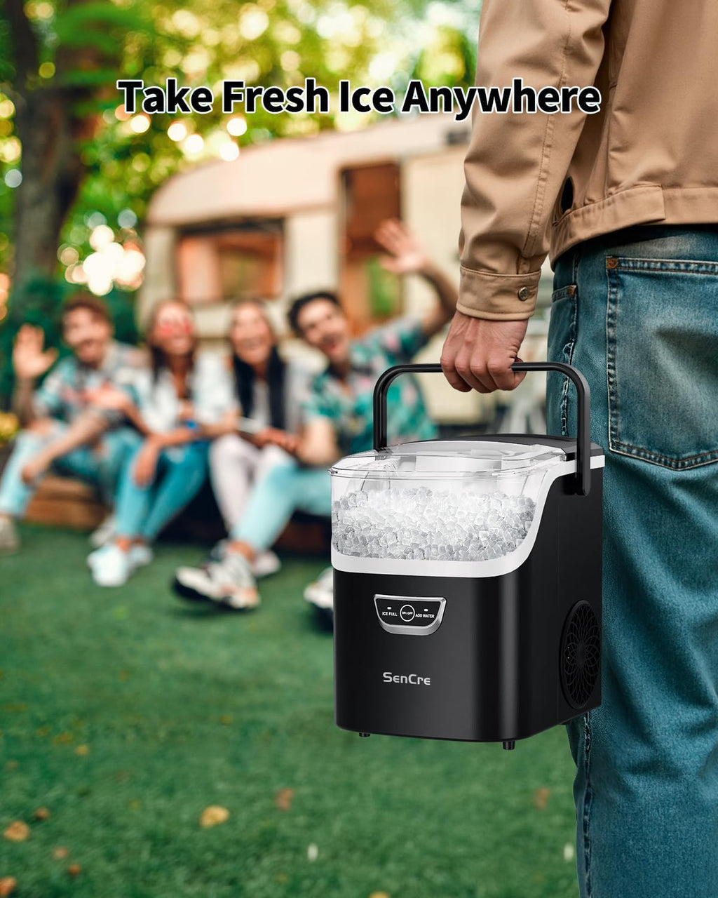 SenCre Nugget Ice Maker, 40 lbs/Day - Size reference