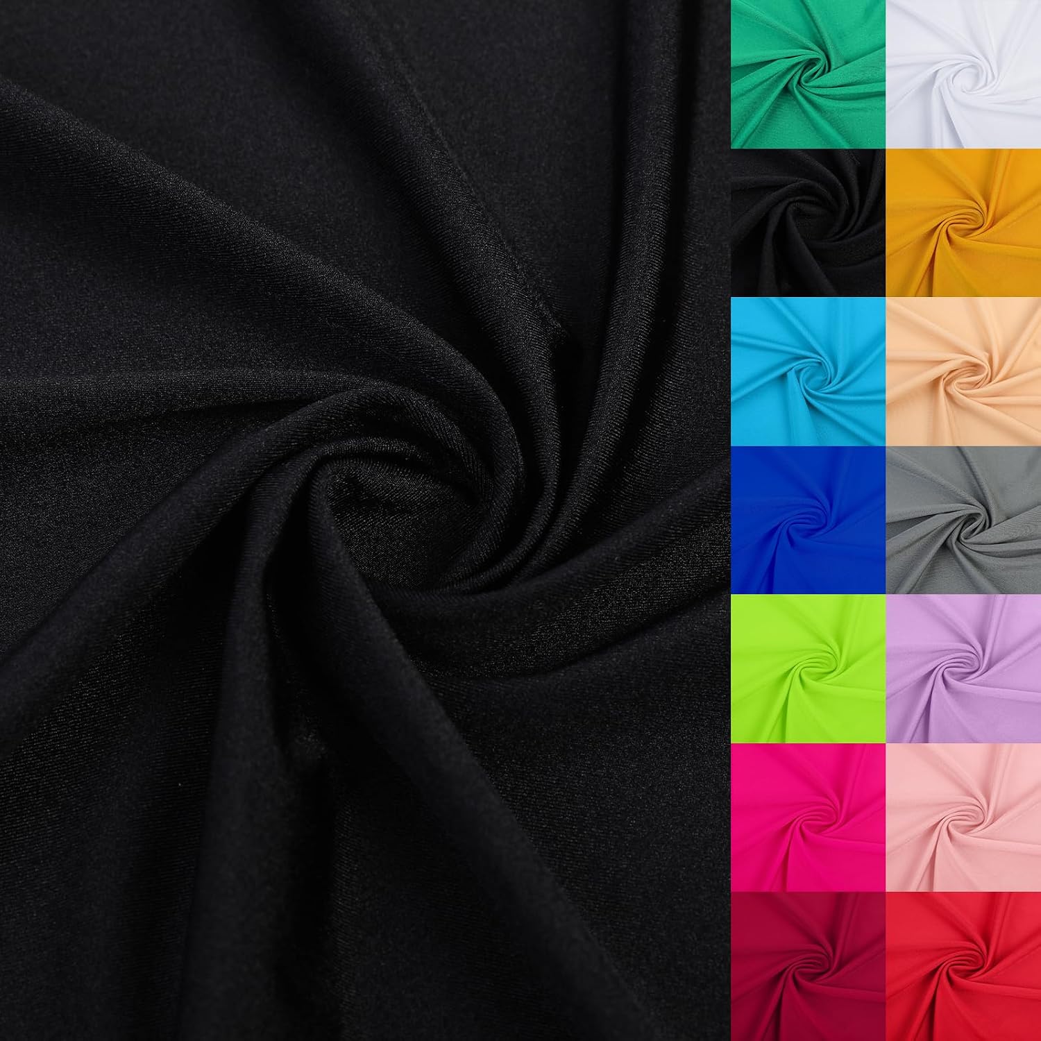 Roadtofree Nylon Spandex Fabric, Black