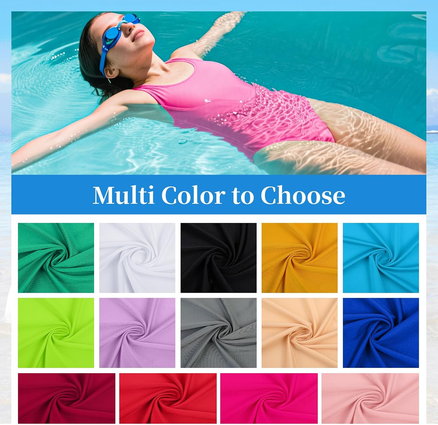 Roadtofree Nylon Spandex Fabric, Black - Close-up