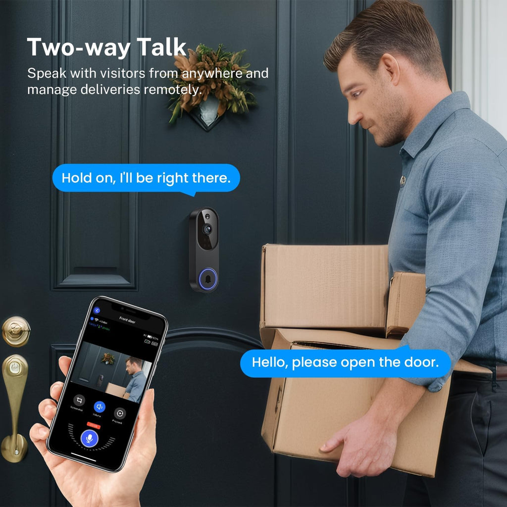 Orbitell 1080p Wireless WiFi Video Doorbell Camera - Alternate angle