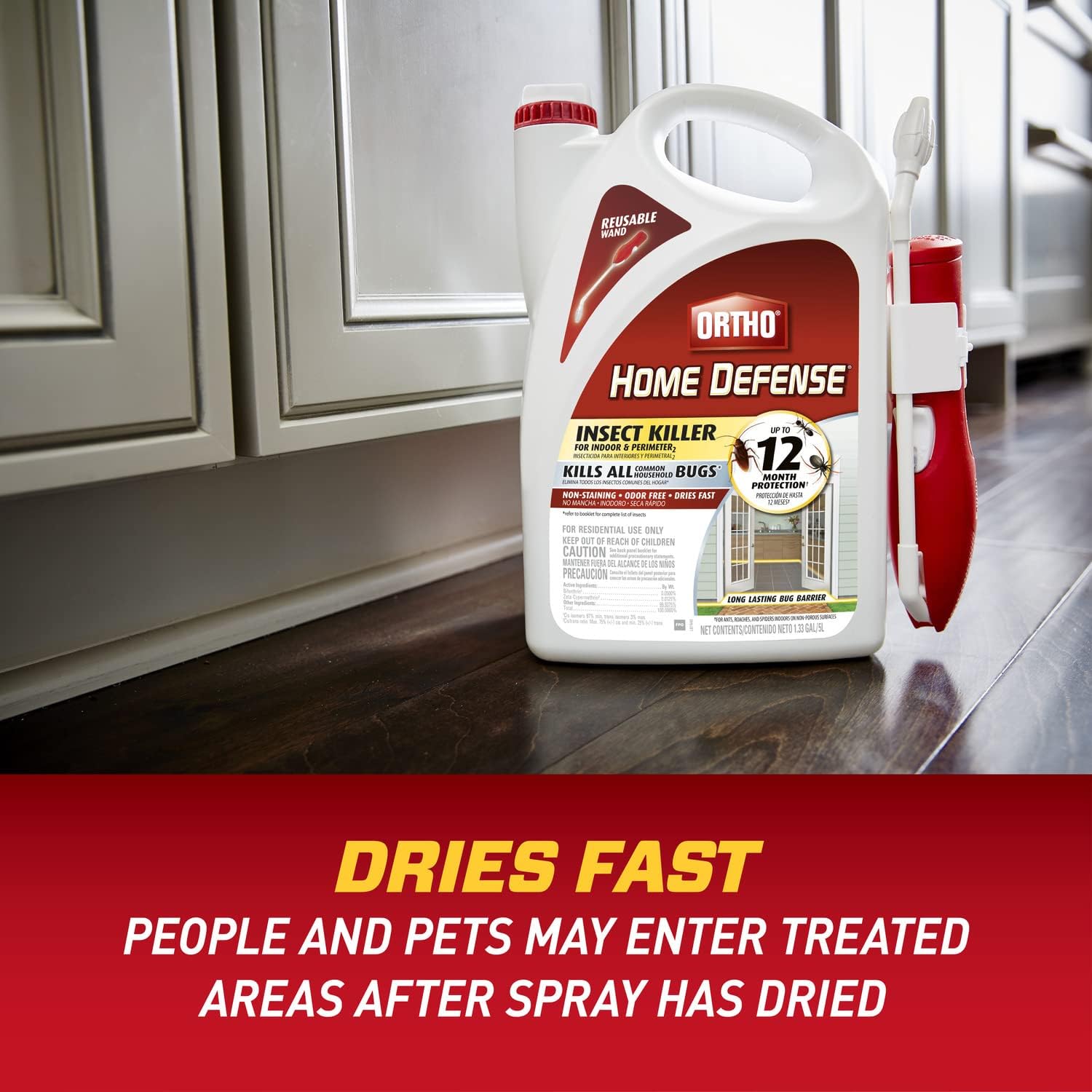 Ortho Home Defense Insect Killer, 1.33 Gal Wand - Packaging