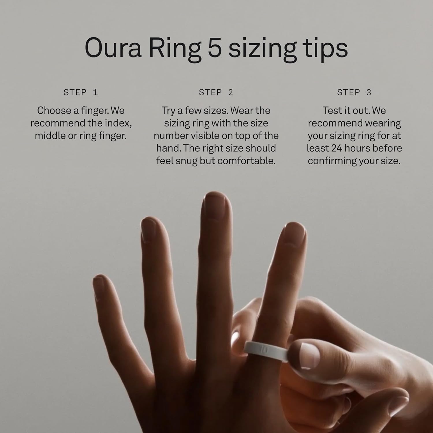 Oura Ring 5 Sizing Kit, Size Before You Buy - Alternate angle