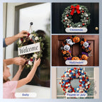 OUTXE Suction Cup Wreath Hanger, 2-Pack - In use