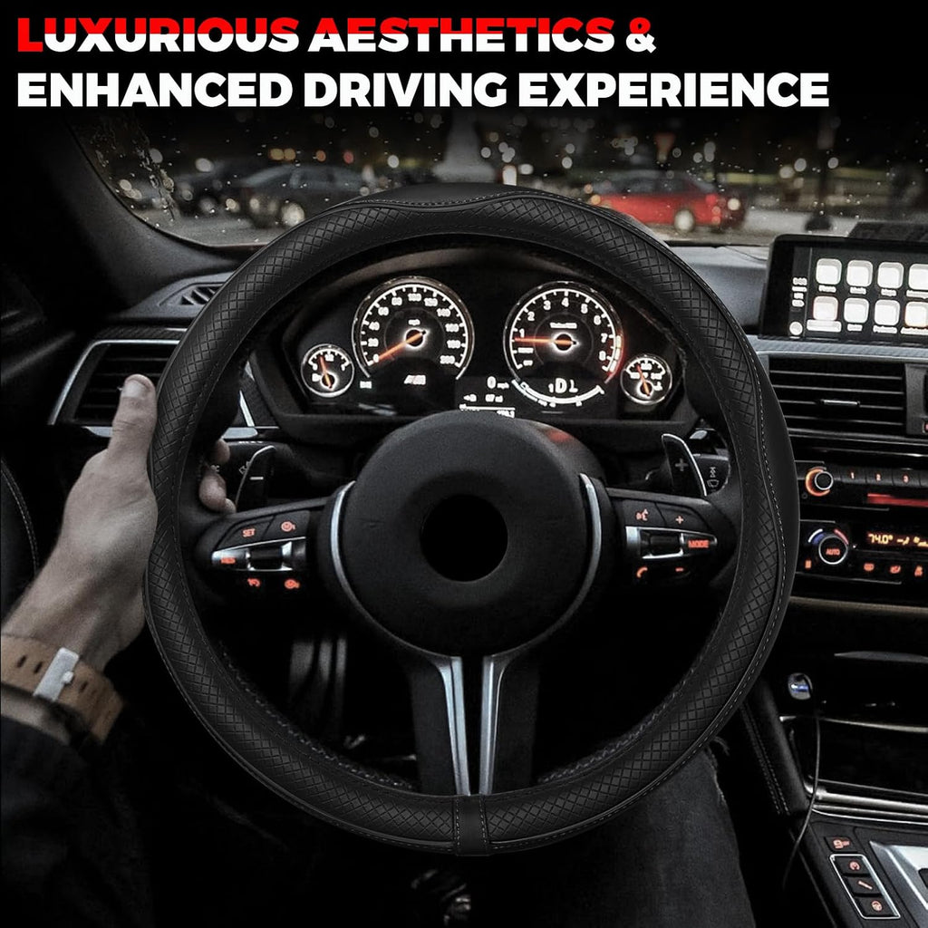 Ouzorp Microfiber Leather Steering Wheel Cover - Packaging