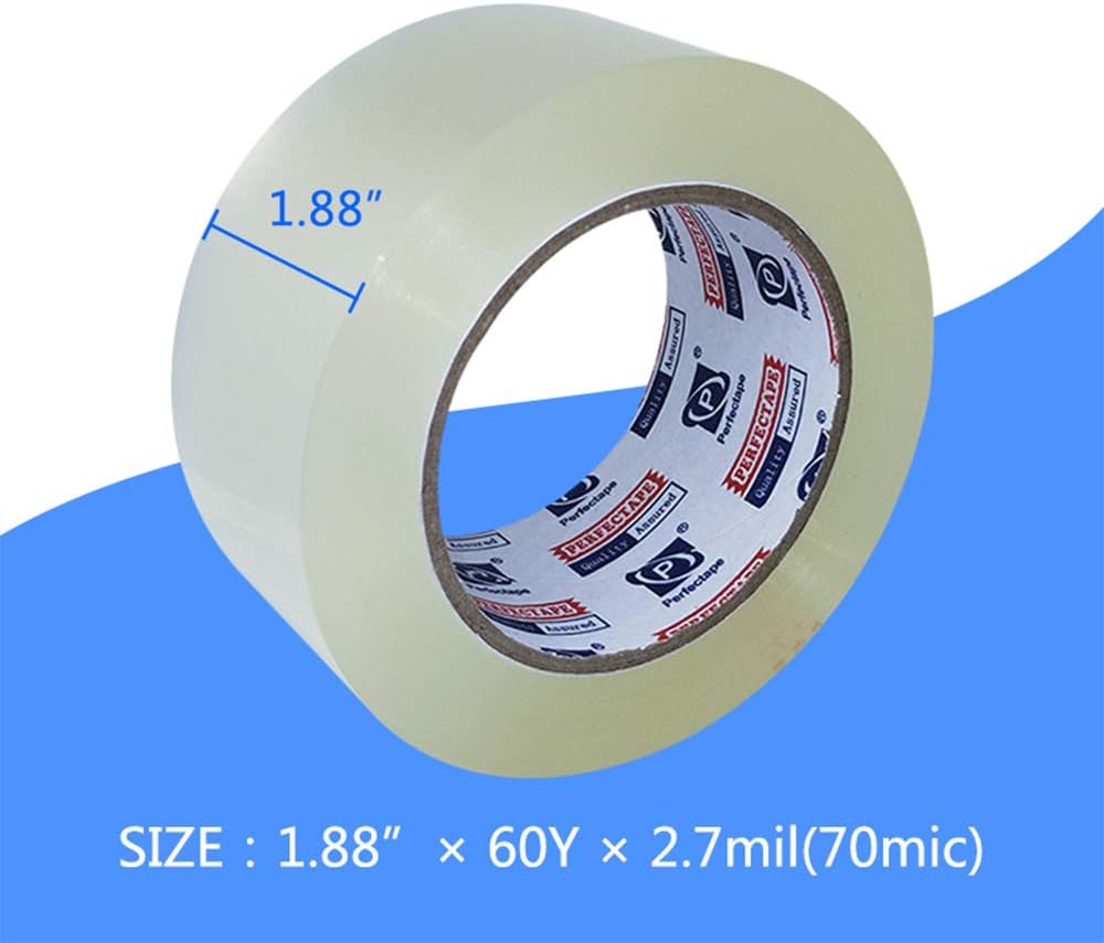 P PERFECTAPE Heavy Duty Clear Packing Tape, 6pk - Detail view