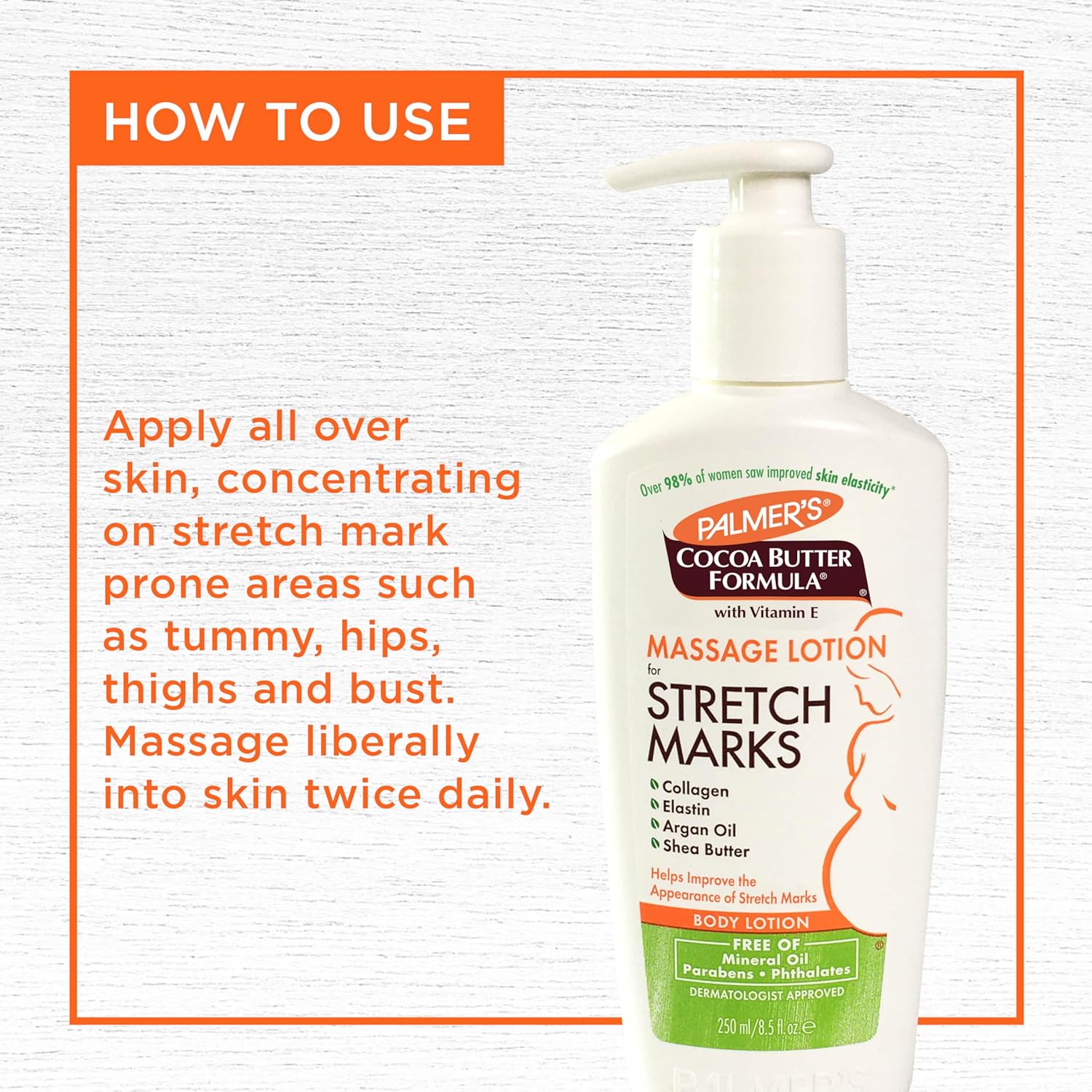 Palmer's Cocoa Butter Stretch Mark Lotion, 8.5 oz - Size reference