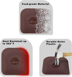 5 Pcs Plastic Pot and Dish Scraper Set - Size reference