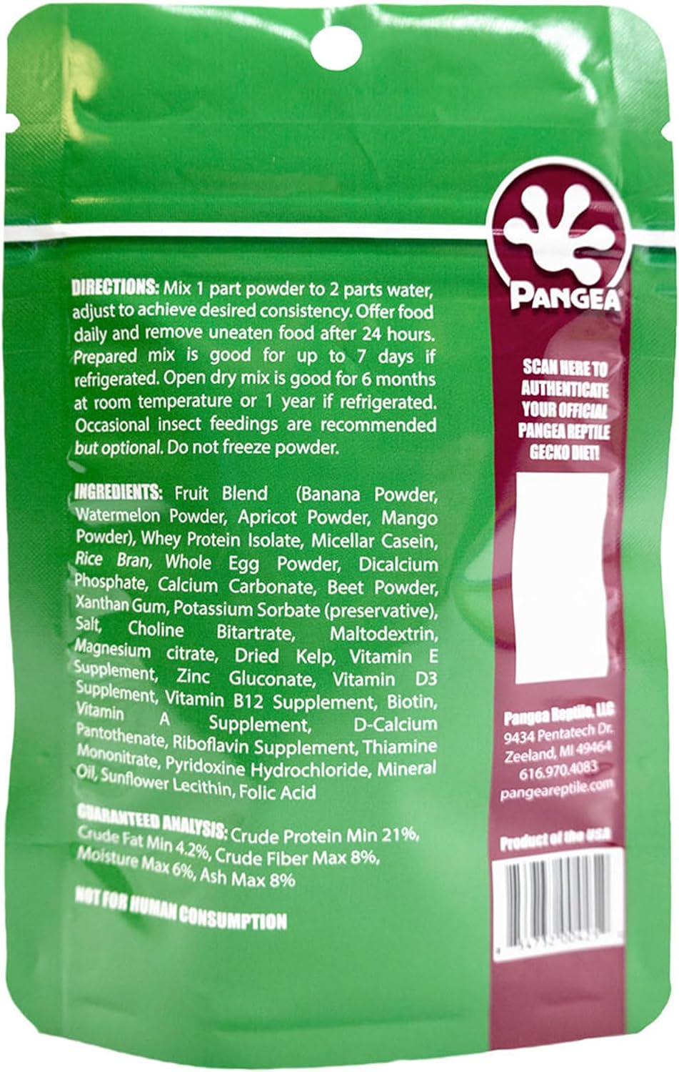 Pangea Gecko Diet, Watermelon, 2 oz - Close-up