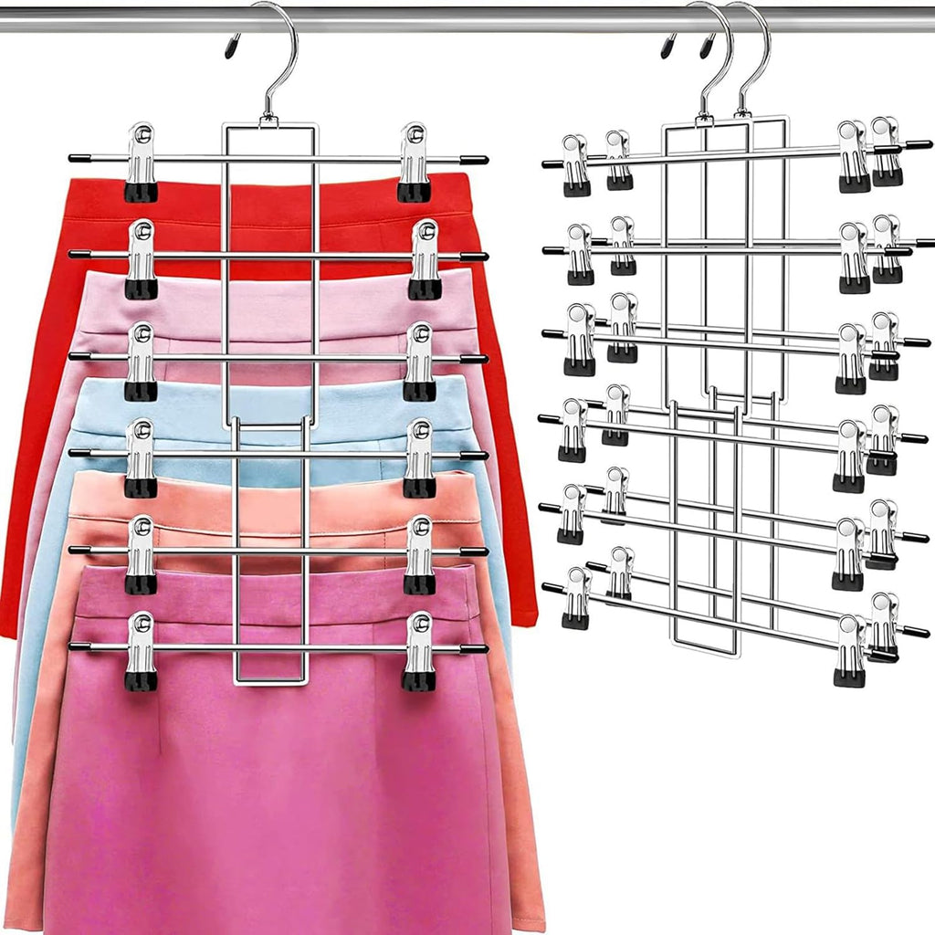 Lumigens 6 Tier Pants Hangers with Clips