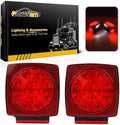 Partsam 12V Square LED Trailer Light, IP68