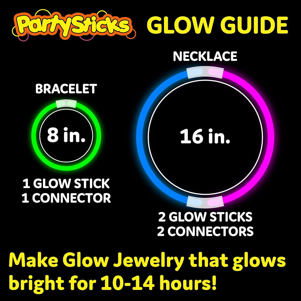 PartySticks Glow Sticks, 100 Pack, 8 Inch - Close-up