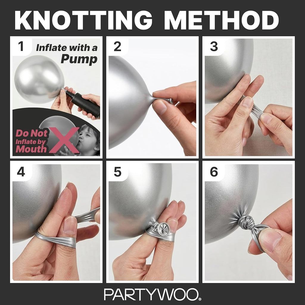 PartyWoo White Balloon Arch Garland Kit, 140 Pcs - Packaging