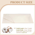 PEASUG Unbleached Cotton Muslin Fabric, 2 Yards - Detail view