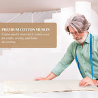 PEASUG Unbleached Cotton Muslin Fabric, 2 Yards - In use