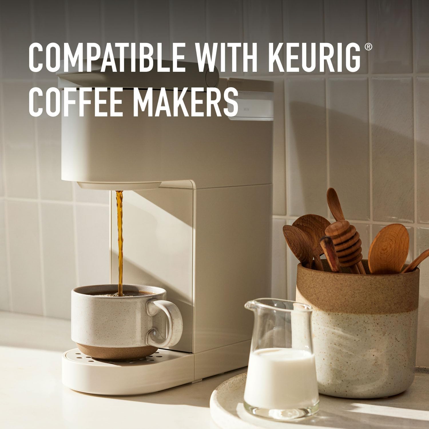 Peet's Dark Roast K-Cup Pods, 32 Count - In use