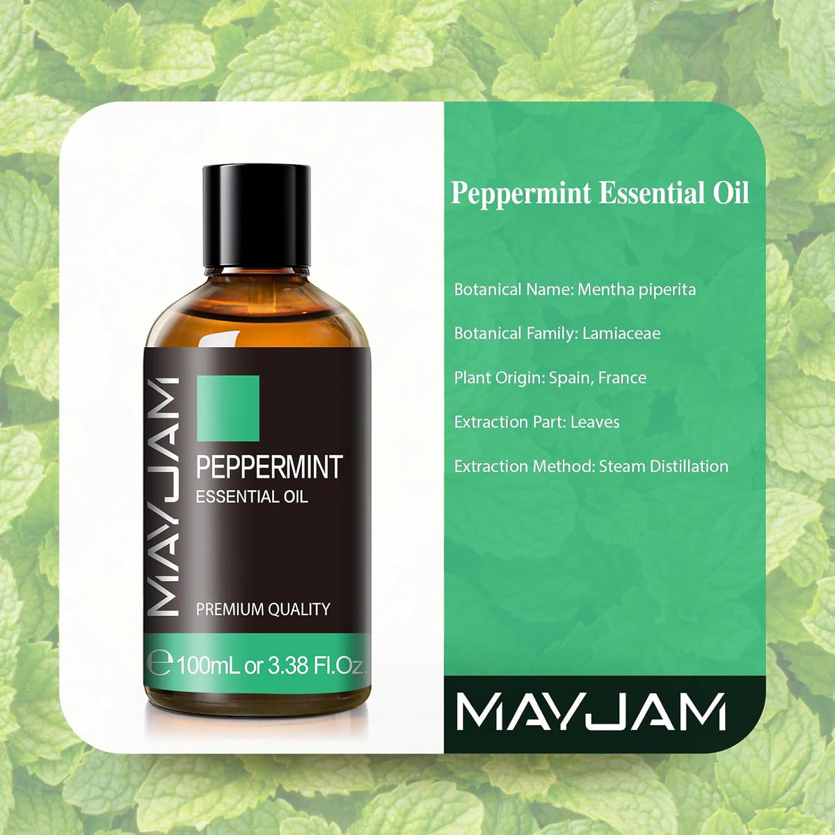 Peppermint Essential Oil, 3.38 fl oz - Detail view