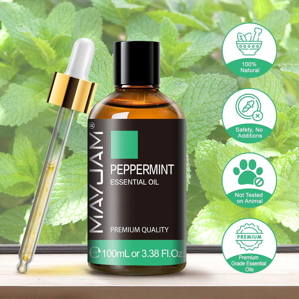 Peppermint Essential Oil, 3.38 fl oz - Packaging