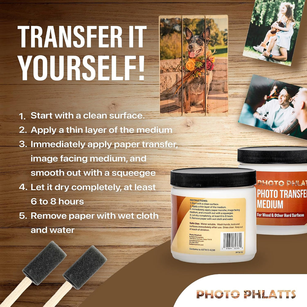 Photo Phlatts Transfer Medium for Wood, 8 oz - Alternate angle