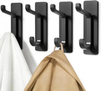 pickpiff Adhesive Wall Hooks, Black, 4 Pack