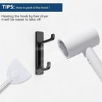 pickpiff Adhesive Wall Hooks, Black, 4 Pack - Packaging