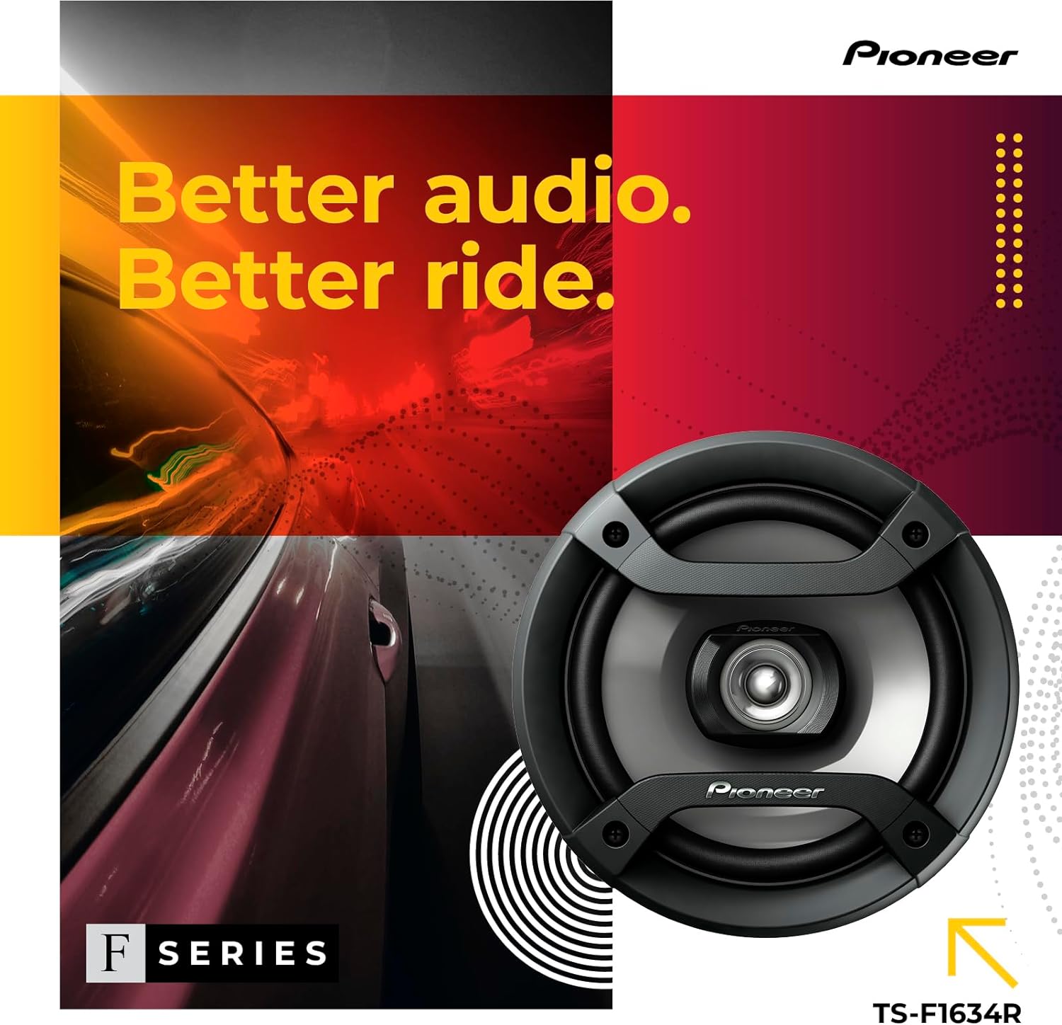 Pioneer TS-F1634R 6.5 Inch 2-Way Speakers Pair - Detail view