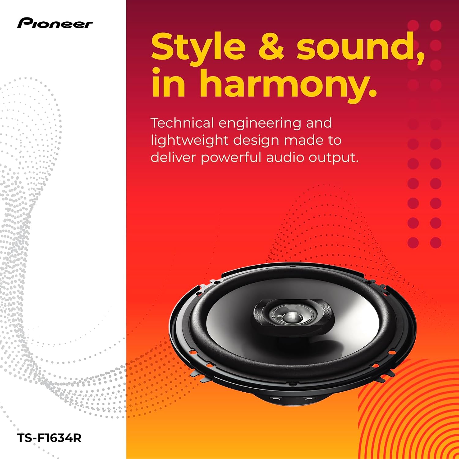 Pioneer TS-F1634R 6.5 Inch 2-Way Speakers Pair - Alternate angle