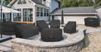 Porch Shield Fire Pit Cover, 36 Inch, Black - In use