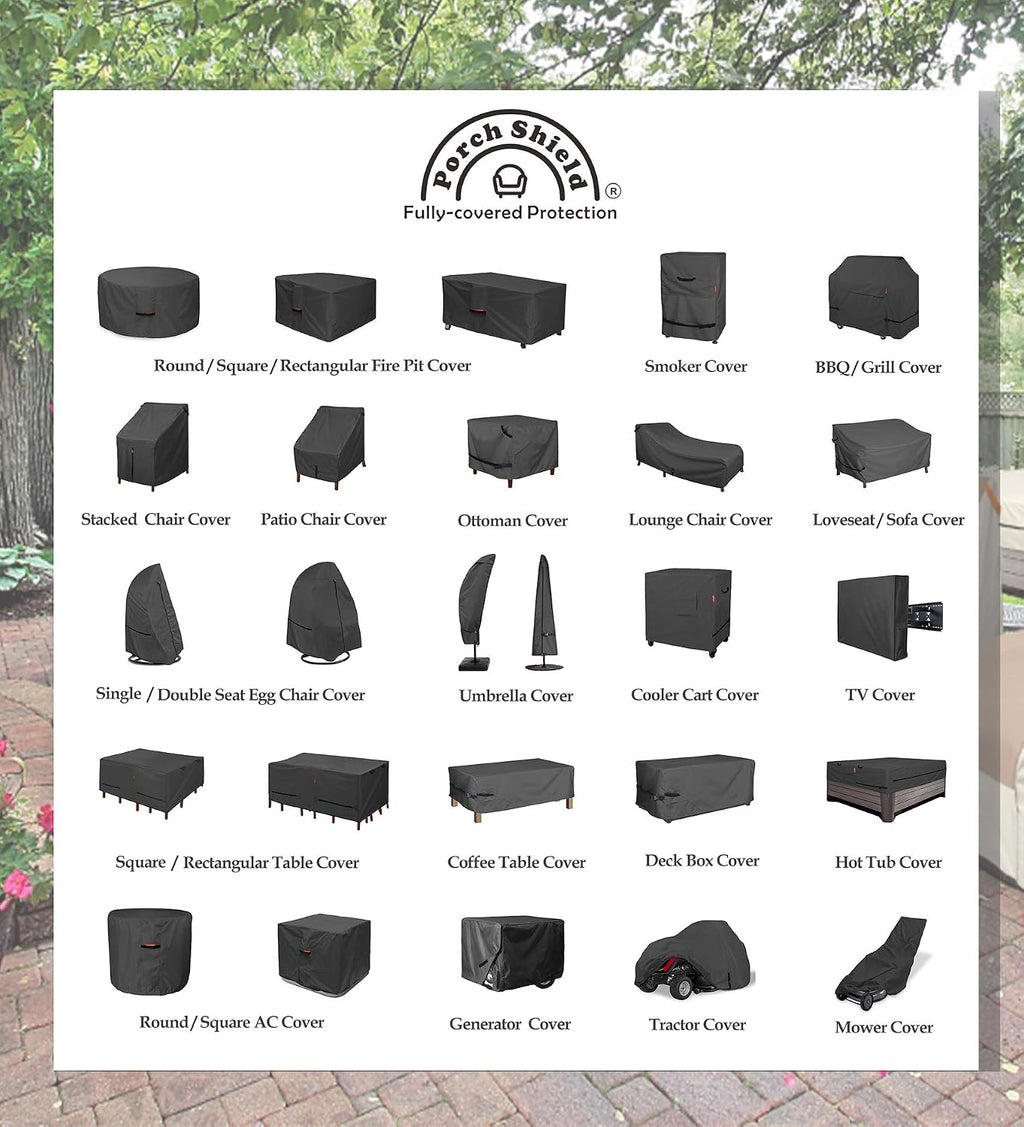 Porch Shield Fire Pit Cover, 36 Inch, Black - Additional view