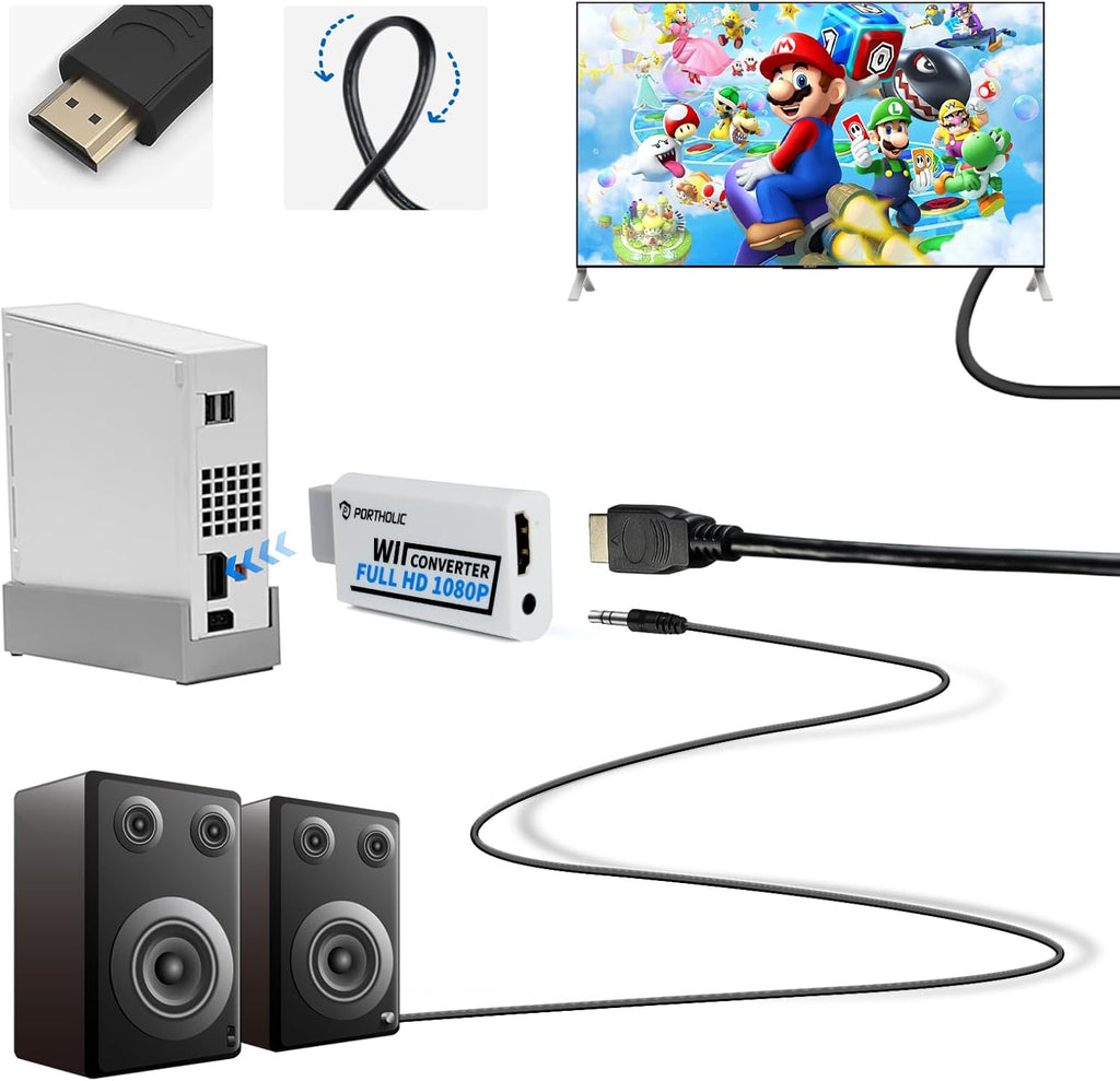 Portholic Wii to HDMI Converter 1080p - Packaging