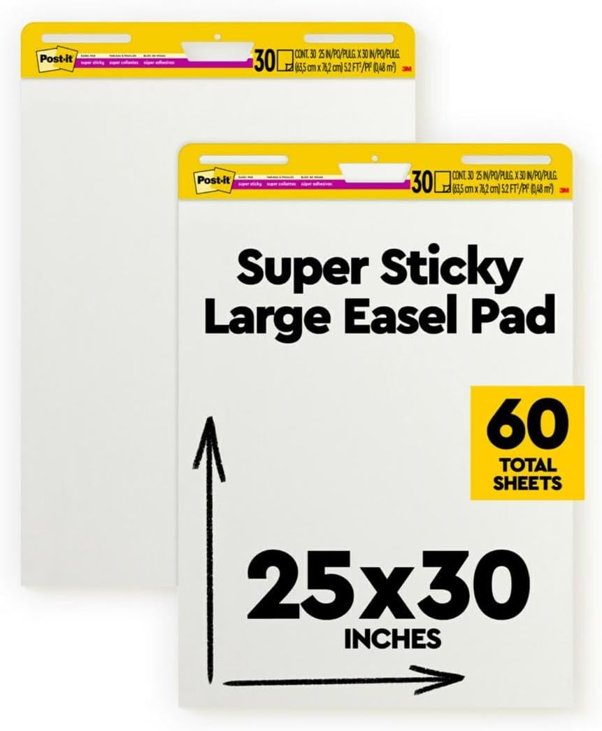 Post-it Super Sticky Easel Pad, 2 Pads