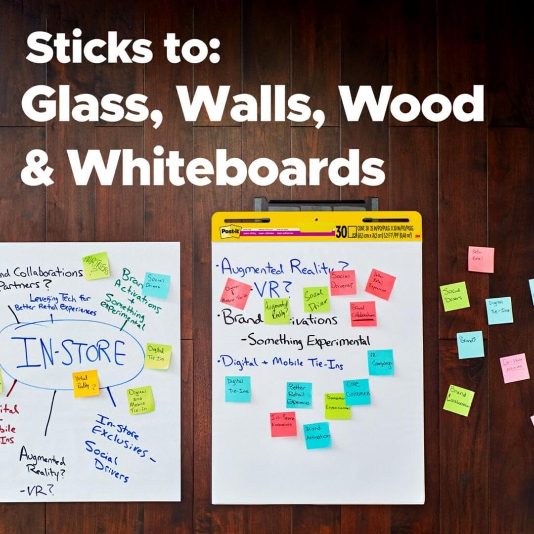 Post-it Super Sticky Easel Pad, 2 Pads - In use