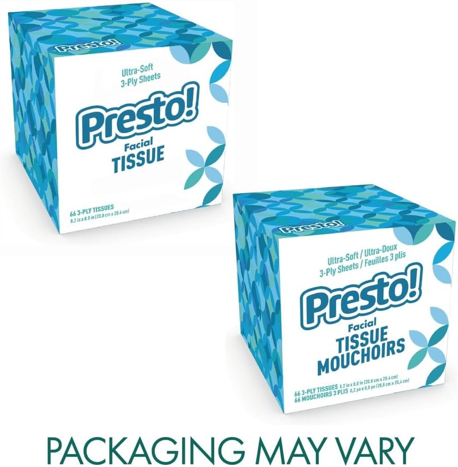 Presto! 3-Ply Facial Tissues, 264 Count - Detail view