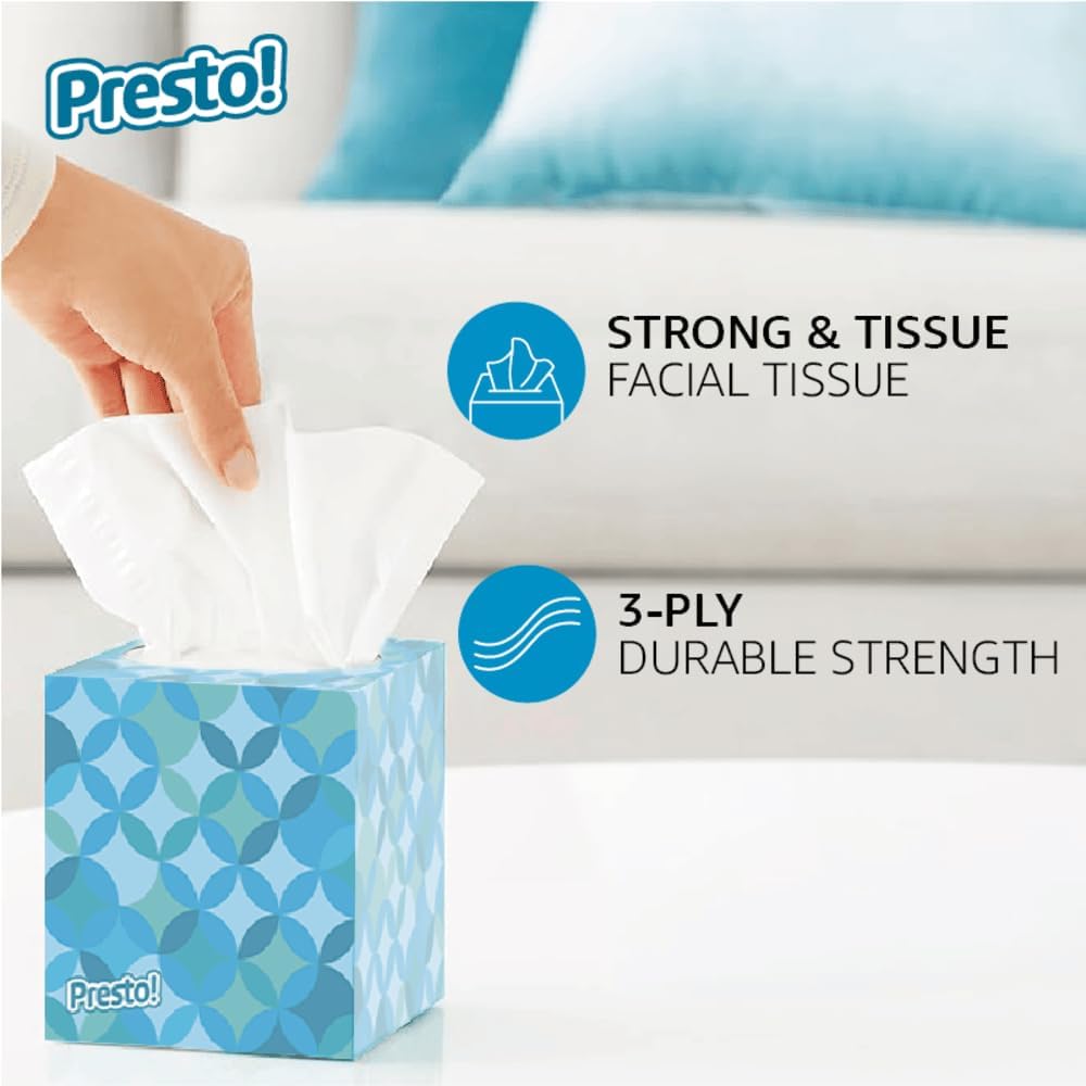 Presto! 3-Ply Facial Tissues, 264 Count - Close-up
