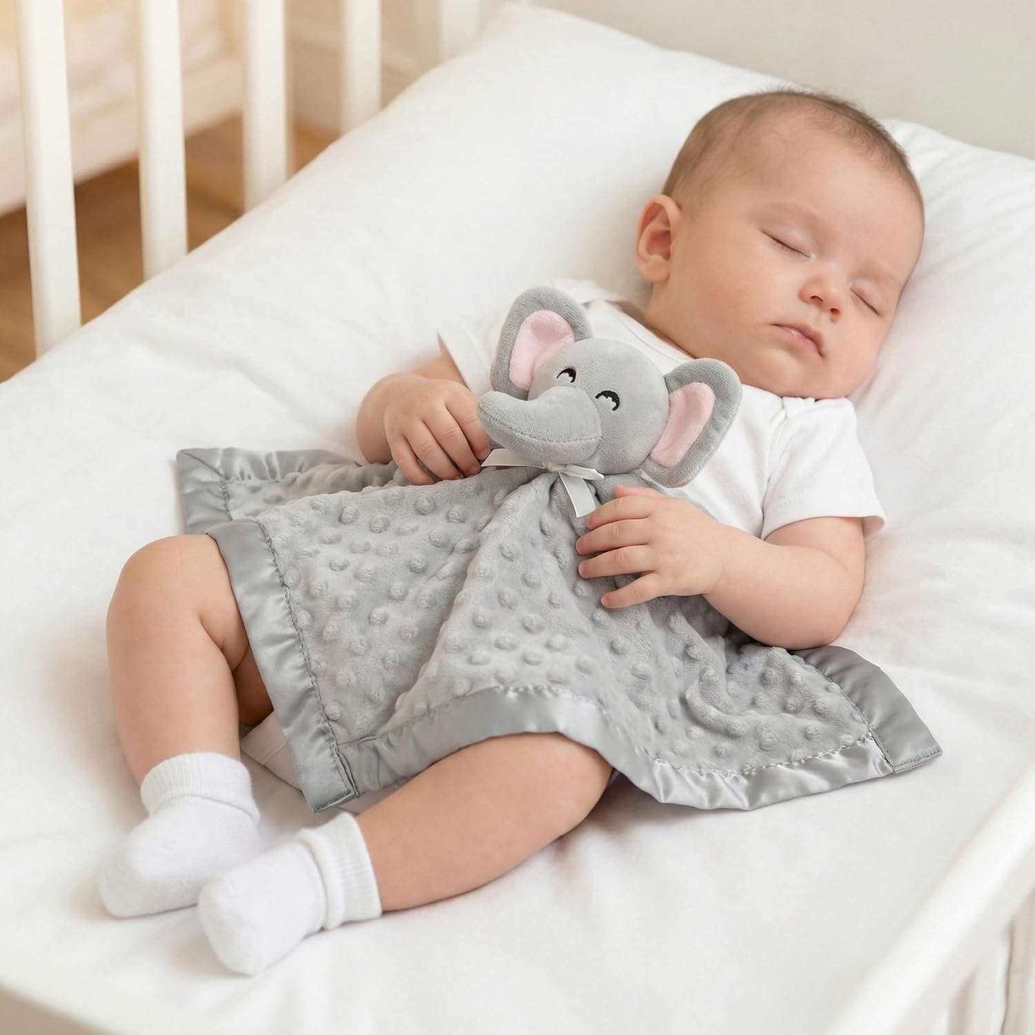 Elephant Security Blanket, Plush Lovey - Size reference