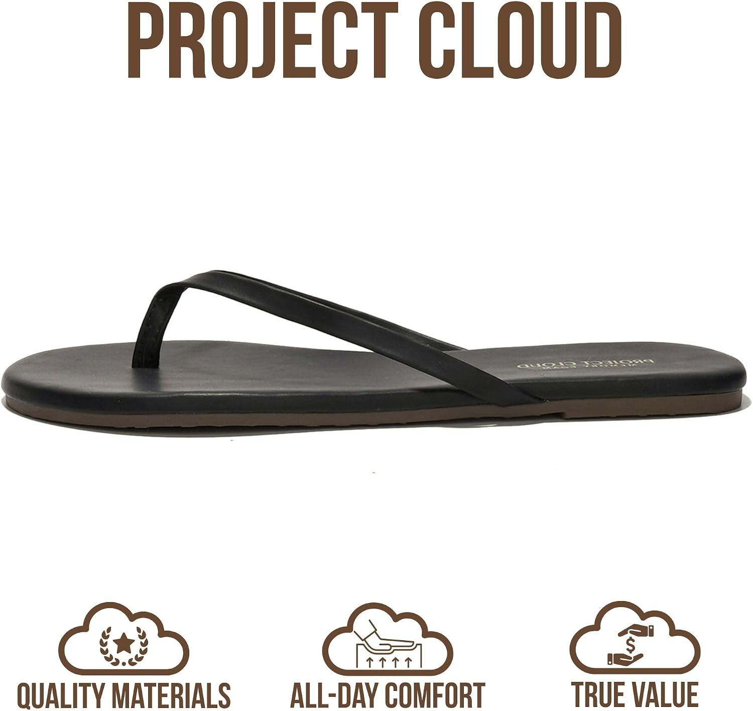Women's Flip Flops, Memory Foam Insole - Close-up