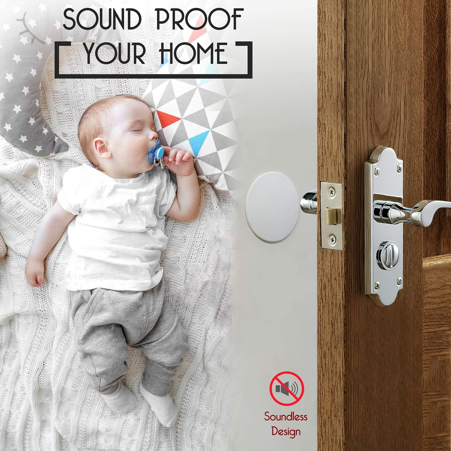ProStoppr Door Stoppers, 3.15 In, 4 Pack - In use
