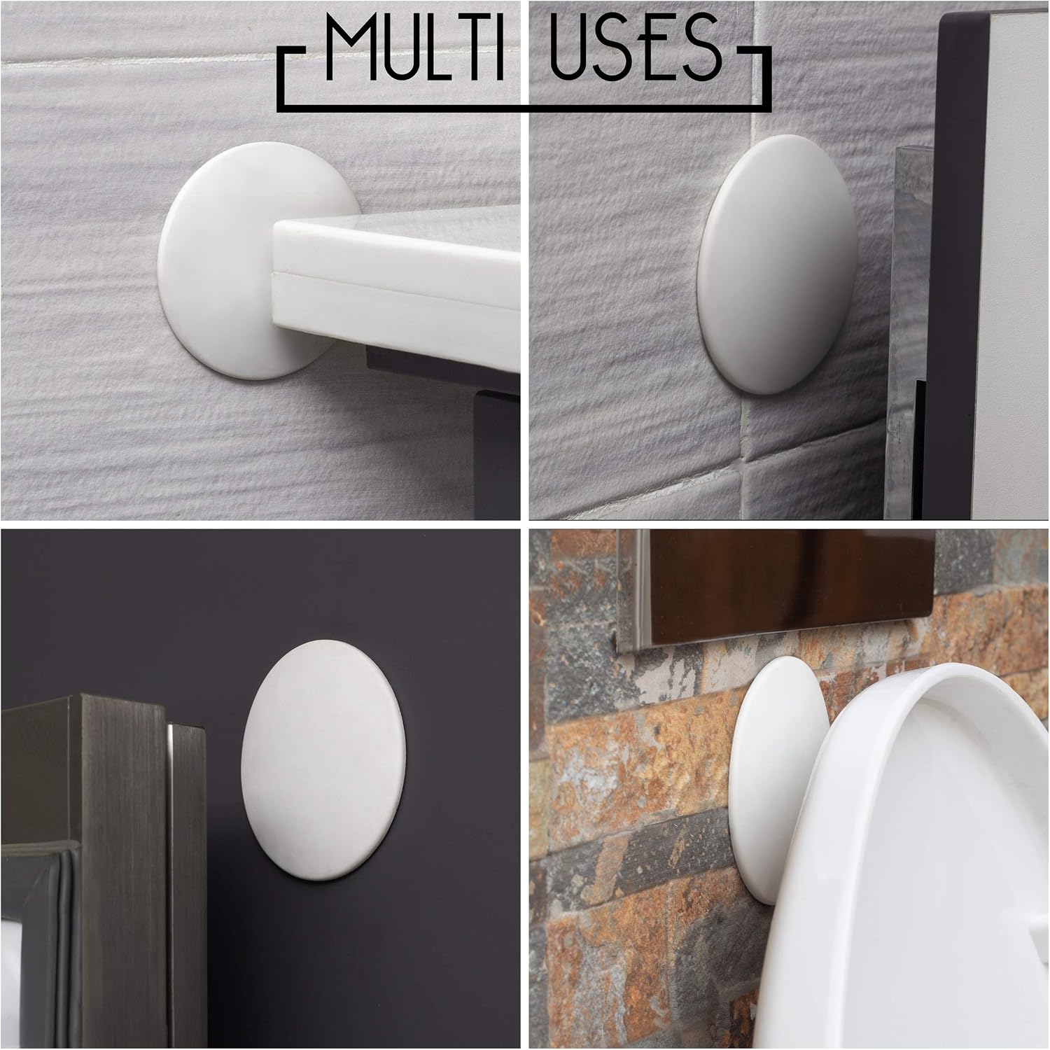 ProStoppr Door Stoppers, 3.15 In, 4 Pack - Packaging