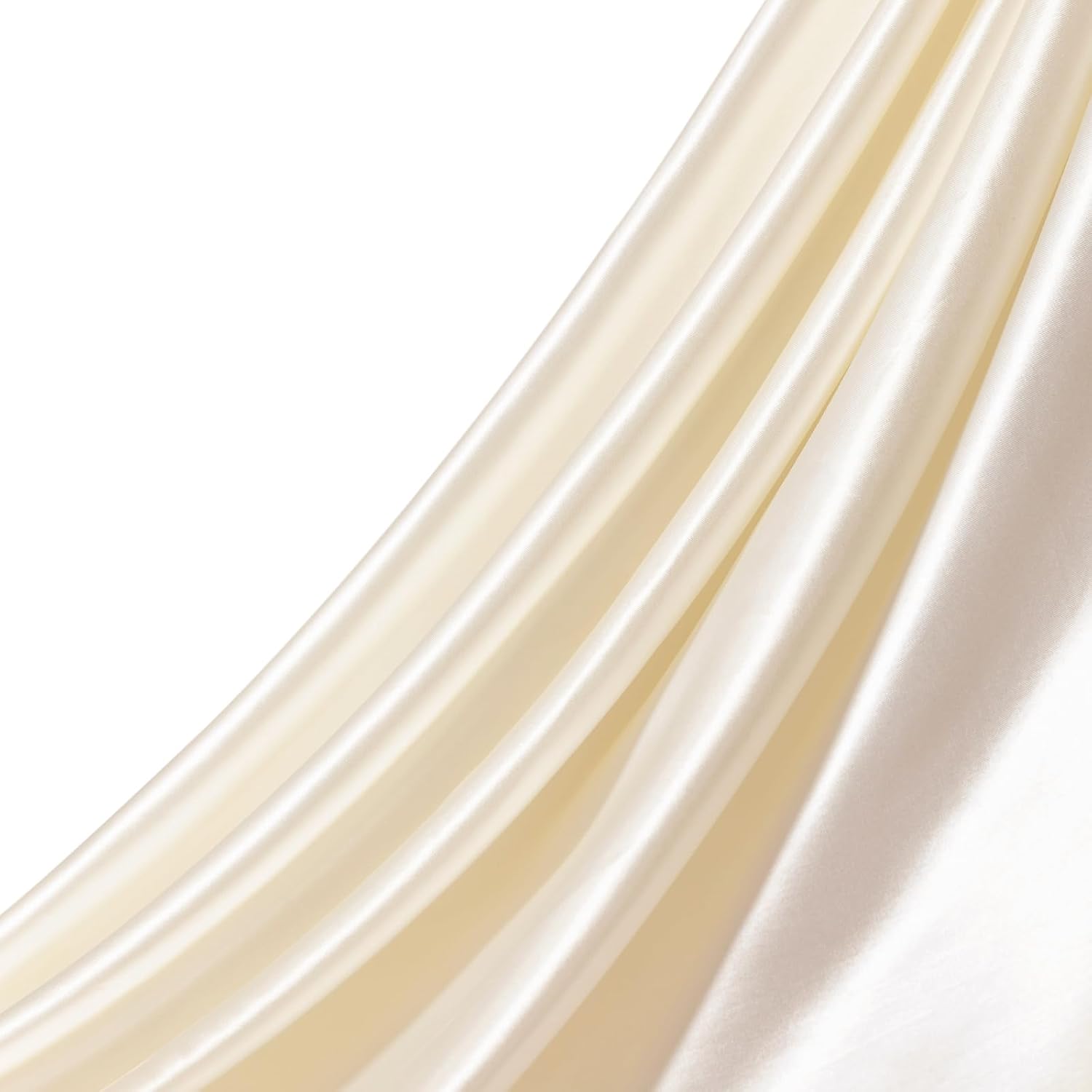Q&J Beige Satin Fabric by the Yard, 55 Inch Wide