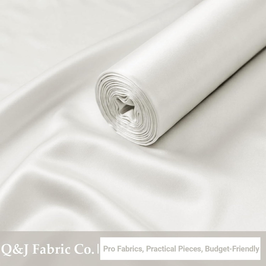 Q&J Beige Satin Fabric by the Yard, 55 Inch Wide - Additional view