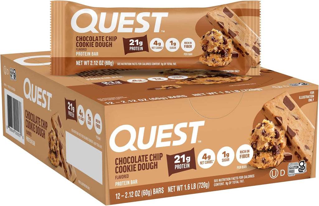 Quest Chocolate Chip Cookie Dough Protein Bars