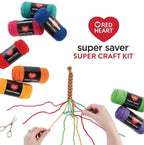 Red Heart Super Saver Yarn Craft Kit - Close-up