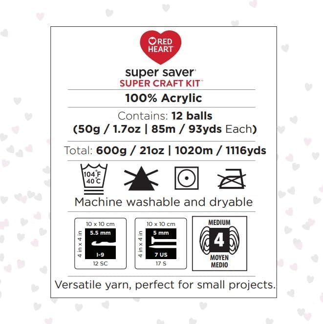 Red Heart Super Saver Yarn Craft Kit - Packaging