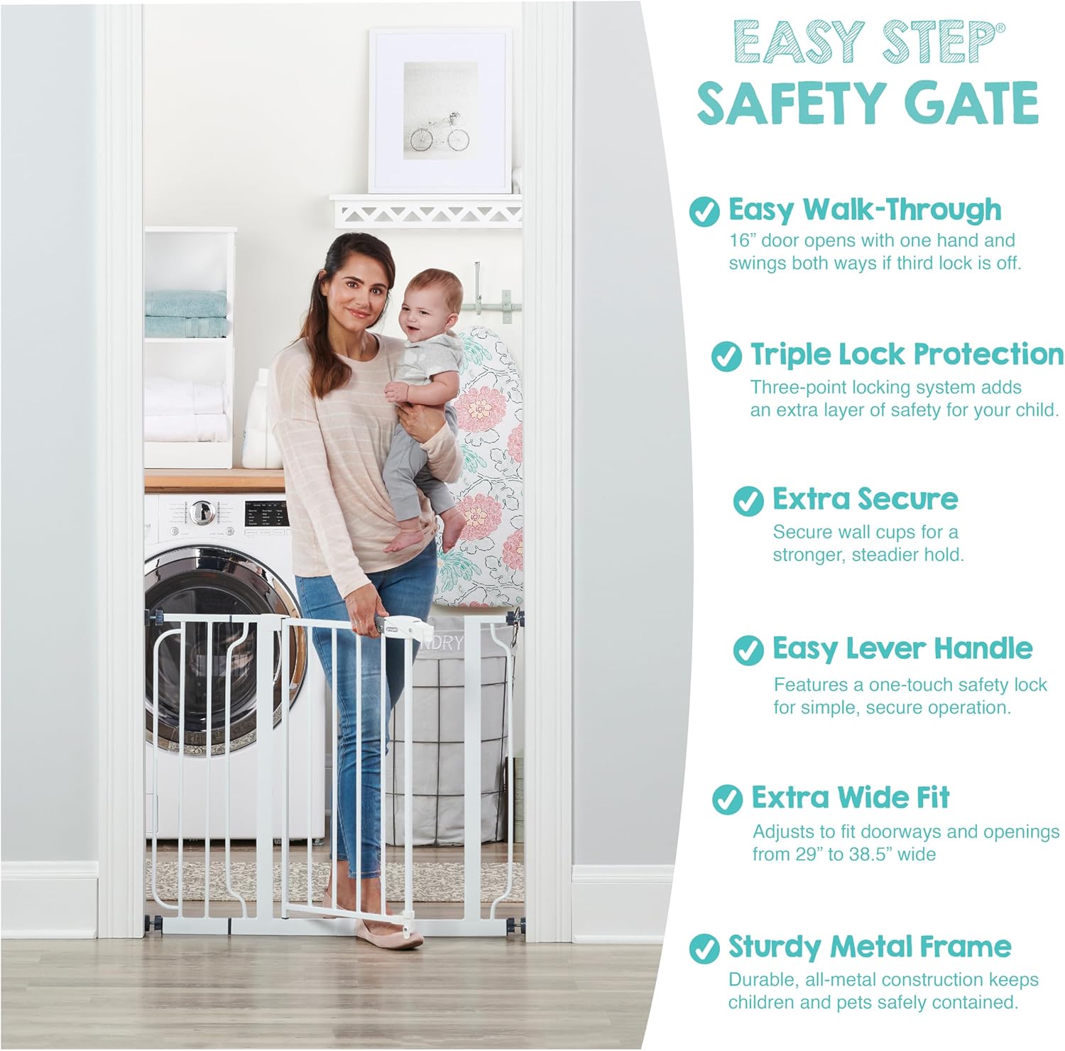 Regalo Easy Step Baby Gate, 29-38.5 In - Alternate angle
