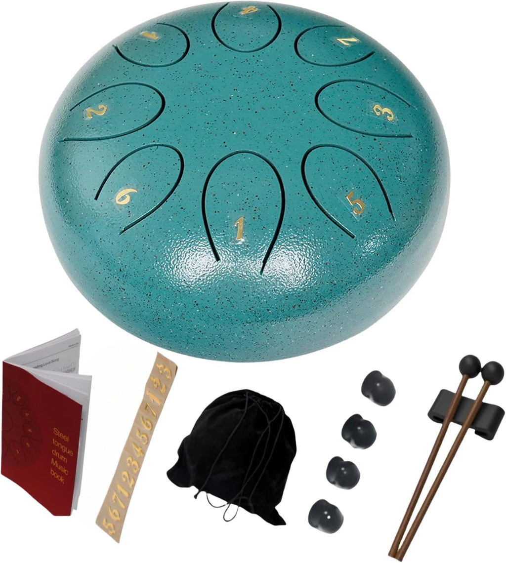 Regis 6 Inch Steel Tongue Drum, 8 Notes - Packaging